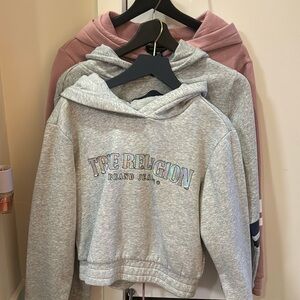 True Religion crop hoodies XS bundle of 3